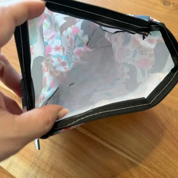 Makeup bag Floral Dachshund Print Pouch - Picture 4 of 4